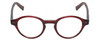 John Varvatos V356 Blue Light Block Designer Eyeglasses Round Chianti Red