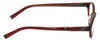 John Varvatos V356 Blue Light Block Designer Eyeglasses Round Chianti Red