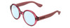 Profile View of Havaianas FLORIPA/M Designer Progressive Lens Blue Light Blocking Eyeglasses in Crystal Violet Purple Ladies Round Full Rim Acetate 51 mm