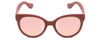 Front View of Havaianas NORONHA/S Ladies Cateye Sunglasses Matte Purple/Pink Layer Mirror 47mm