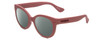 Profile View of Havaianas NORONHA/S Designer Polarized Sunglasses with Custom Cut Smoke Grey Lenses in Matte Lavender Purple Ladies Cateye Full Rim Acetate 47 mm