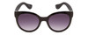 Front View of Havaianas NORONHA/M Women Cateye Sunglasses Gloss Black/Smoke Grey Gradient 52mm