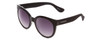 Profile View of Havaianas NORONHA/M Women Cateye Sunglasses Gloss Black/Smoke Grey Gradient 52mm