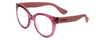 Profile View of Havaianas NORONHA/M Designer Reading Eye Glasses in Crystal Bordeaux Violet Purple Ladies Cateye Full Rim Acetate 52 mm