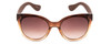 Front View of Havaianas NORONHA/M Ladies Cateye Sunglasses in Havana Fade/Brown Gradient 52 mm