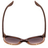 Top View of Havaianas NORONHA/M Ladies Cateye Sunglasses in Havana Fade/Brown Gradient 52 mm