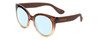 Profile View of Havaianas NORONHA/M Designer Progressive Lens Blue Light Blocking Eyeglasses in Havana Crystal Fade Ladies Cateye Full Rim Acetate 52 mm