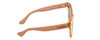 Side View of Havaianas NORONHA/M Cateye Sunglasses in Salmon Peach/Rose Gold Pink Mirror 52mm