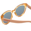 Close Up View of Havaianas NORONHA/M Cateye Sunglasses in Salmon Peach/Rose Gold Pink Mirror 52mm