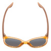 Top View of Havaianas NORONHA/M Cateye Sunglasses in Salmon Peach/Rose Gold Pink Mirror 52mm