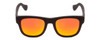 Front View of Havaianas PARATY/M Classic Sunglasses in Matte Black/Red Multi-Layer Mirror 50mm