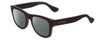 Profile View of Havaianas PARATY/M Designer Polarized Sunglasses with Custom Cut Smoke Grey Lenses in Matte Black Unisex Classic Full Rim Acetate 50 mm