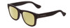 Profile View of Havaianas PARATY/M Designer Polarized Reading Sunglasses with Custom Cut Powered Sun Flower Yellow Lenses in Matte Black Unisex Classic Full Rim Acetate 50 mm
