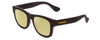 Profile View of Havaianas PARATY/M Designer Polarized Reading Sunglasses with Custom Cut Powered Sun Flower Yellow Lenses in Matte Black Unisex Classic Full Rim Acetate 50 mm