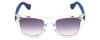 Front View of Havaiana PARATY/L Classic Sunglasses Crystal Clear Blue/Smoke Grey Gradient 52mm