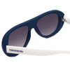 Close Up View of Havaiana RIO/M Unisex Retro Sunglasses Matte Blue White/Smoke Grey Gradient 54mm