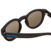 Close Up View of Havaianas TRANCOSO/M Round Sunglasses Matte Black & Blue Multi-Layer Mirror 49mm
