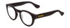Profile View of Havaianas TRANCOSO/M Designer Single Vision Prescription Rx Eyeglasses in Matte Black Unisex Round Full Rim Acetate 49 mm