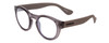 Profile View of Havaianas TRANCOSO/M Designer Blue Light Blocking Eyeglasses in Dark Crystal Slate Grey Unisex Round Full Rim Acetate 49 mm