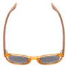 Top View of Havaianas TRANCOSO/M Round Sunglasses in Peach/Rose Gold Layer Pink Mirror 49 mm
