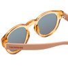 Close Up View of Havaianas TRANCOSO/M Round Sunglasses in Peach/Rose Gold Layer Pink Mirror 49 mm