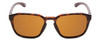 Front View of Smith Contour Square Designer Sunglasses in Tortoise Gold & Polarized Brown 56mm