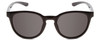 Front View of Smith Eastbank Unisex Round Full Rim Designer Sunglasses Gloss Black & Gray 52mm