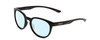 Profile View of Smith Optics Eastbank Designer Progressive Lens Blue Light Blocking Eyeglasses in Gloss Black Unisex Round Full Rim Acetate 52 mm