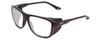 Profile View of Smith Optics Embark Designer Reading Eye Glasses in Matte Black Unisex Wrap Full Rim Acetate 58 mm