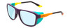 Profile View of Smith Optics Embark Designer Progressive Lens Blue Light Blocking Eyeglasses in Purple Cinder Brown Orange Hi Viz Unisex Wrap Full Rim Acetate 58 mm