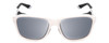 Smith Embark Wrap Sunglasses in White & ChromaPop Polarized Platinum Mirror 58mm