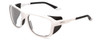 Profile View of Smith Optics Embark Designer Reading Eye Glasses in White Unisex Wrap Full Rim Acetate 58 mm