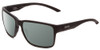 Profile View of Smith Optics Emerge Designer Polarized Sunglasses with Custom Cut Smoke Grey Lenses in Matte Black Unisex Square Full Rim Acetate 60 mm