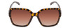 Front View of Smith Flare Women Sunglasses Vintage Tortoise Gold/Polarized Brown Gradient 57mm