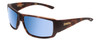 Profile View of Smith Guides Choice Sunglasses in Tortoise & CP Glass Polarized Blue Mirror 62mm