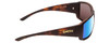 Side View of Smith Guides Choice Sunglasses in Tortoise & CP Glass Polarized Blue Mirror 62mm
