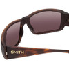 Close Up View of Smith Guides Choice Sunglasses in Tortoise & CP Glass Polarized Blue Mirror 62mm