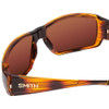 Close Up View of Smith Guide Choice Sunglasses Tortoise/CP Glass Polarize Bronze Mirror Gold 62mm