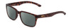 Profile View of Smith Optics Headliner Designer Polarized Sunglasses with Custom Cut Smoke Grey Lenses in Matte Tortoise Havana Gold Unisex Square Full Rim Acetate 55 mm