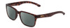 Profile View of Smith Optics Headliner Designer Polarized Reading Sunglasses with Custom Cut Powered Smoke Grey Lenses in Matte Tortoise Havana Gold Unisex Square Full Rim Acetate 55 mm