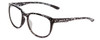 Profile View of Smith Optics Lake Shasta Designer Blue Light Blocking Eyeglasses in Black Marble Tortoise Unisex Cateye Full Rim Acetate 56 mm