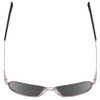 Top View of Smith Langley Aviator Sunglasses Dark Ruthenium Silver Black/Polarized Gray 60mm