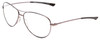Profile View of Smith Optics Langley Designer Reading Eye Glasses with Custom Cut Powered Lenses in Dark Ruthenium Silver Black Unisex Aviator Full Rim Metal 60 mm