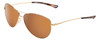 Profile View of Smith Langley Aviator Designer Sunglasses in Gold/ChromaPop Polarized Brown 60mm