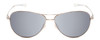 Front View of Smith Langley Aviator Sunglasses Silver/ChromaPop Polarized Platinum Mirror 60mm