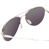 Close Up View of Smith Layback Aviator Sunglasses in Silver/ChromaPop Polarized Blue Mirror 60 mm