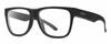 Profile View of Smith Optics Lowdown 2 Designer Reading Eye Glasses in Matte Black Unisex Classic Full Rim Acetate 55 mm
