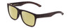 Profile View of Smith Optics Lowdown 2 Core Designer Polarized Reading Sunglasses with Custom Cut Powered Sun Flower Yellow Lenses in Matte Tortoise Havana Gold Unisex Classic Full Rim Acetate 55 mm