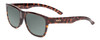 Profile View of Smith Optics Lowdown Slim 2 Designer Polarized Reading Sunglasses with Custom Cut Powered Smoke Grey Lenses in Tortoise Havana Gold Unisex Classic Full Rim Acetate 53 mm