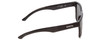 Side View of Smith Lowdown Xl 2 Unisex Designer Sunglasses Gloss Black & Gray Green Lens 60mm